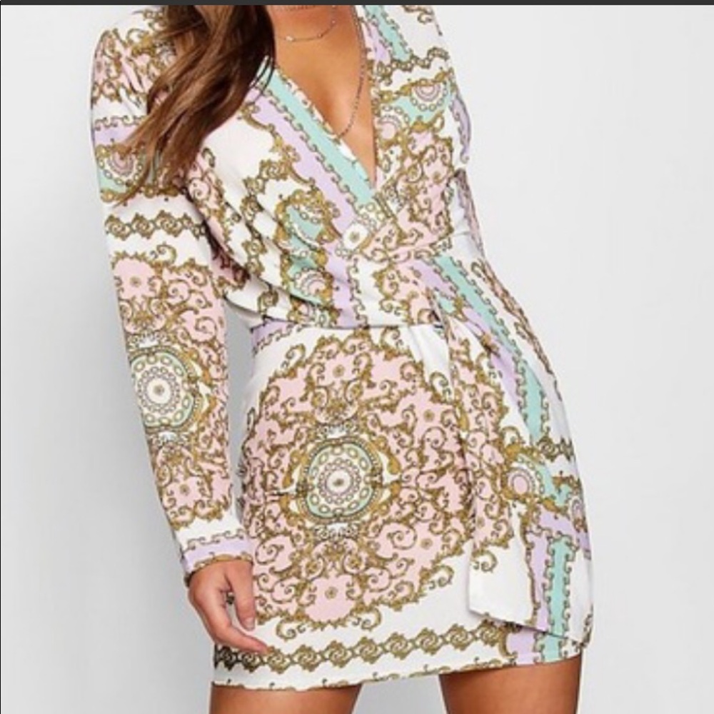 Boohoo Poppy chain dress